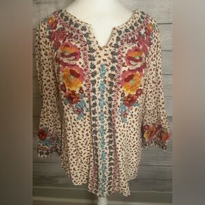 Savanna Jane Embroidered Top - Size Small